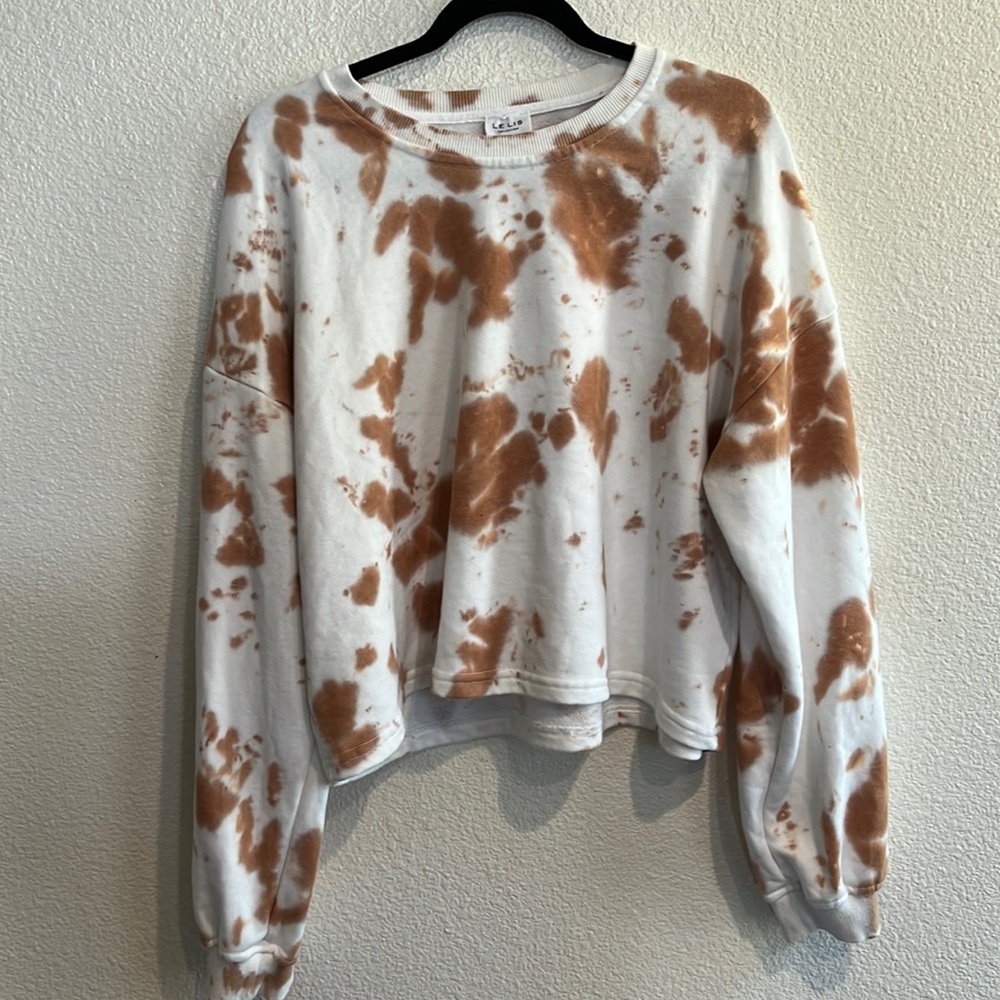 LE LIS‎ tie dye crop sweater